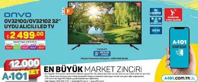 ONVO 32 UYDU ALICILI ANDROİD SMART LED TV